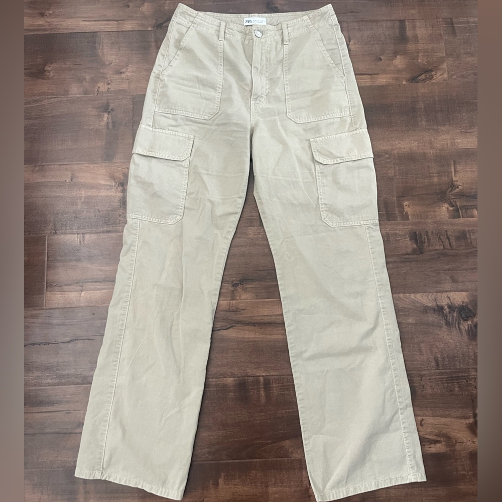 Zara Khaki Cargo Pants